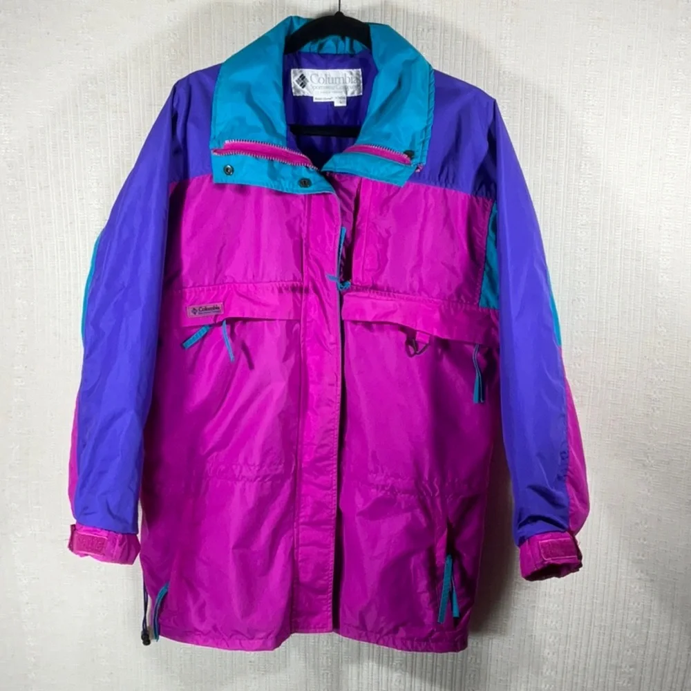 Vintage Columbia Purple, Magenta, Teal Jacket-Size Large